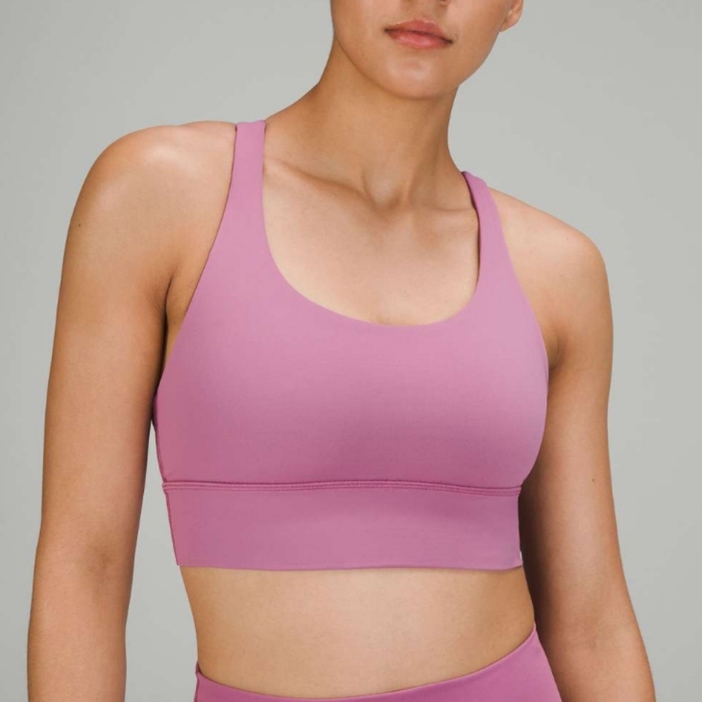 NWT Lululemon Free to Be Longline Bra Light Support, A/B Cup, Size 8 Velvet Dust